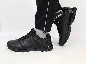 Кросівки чоловічі шкіряні чорні Adidas Terrex 23. Чоловіче взуття осінь-весна Адідас Терекс. Кросівки на осінь