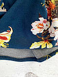 Дитячий сарафан трикотажний тепллий, на осінь - весну, квітковий малюнок, шкільний сарафан, фото 3