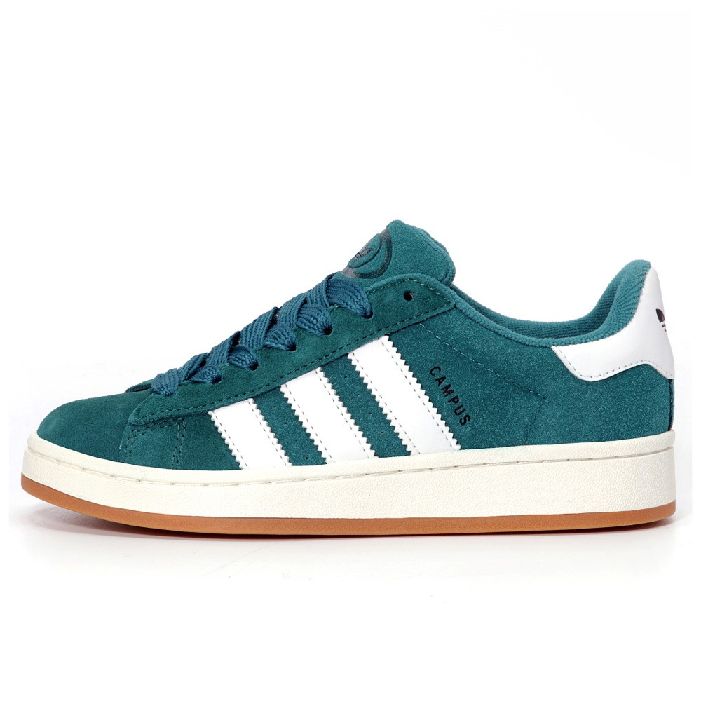 Чоловічі / жіночі кросівки Adidas Campus Dark Green White, унісекс зелені замшеві кросівки адідас кампус темно-зелені