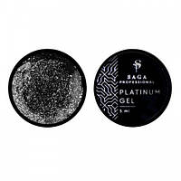 Гель для дизайну Saga Professional Platinum Paint 01 чорний. 5 мл