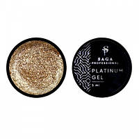 Гель для дизайну Saga Professional Platinum Paint 02 золотистий. 5 м
