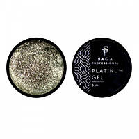 Гель для дизайну Saga Professional Platinum Paint 03 сріблястий айворі. 5 мл