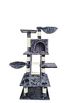 Кігтеточка, будиночок, дряпка для кішок Avko CatTree 1322 Grey, фото 4