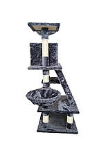 Кігтеточка, будиночок, дряпка для кішок Avko CatTree 1322 Grey, фото 3