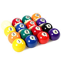 Кулі для більярда Діаметр 57 ММ кольорові,комплект 16 куль
