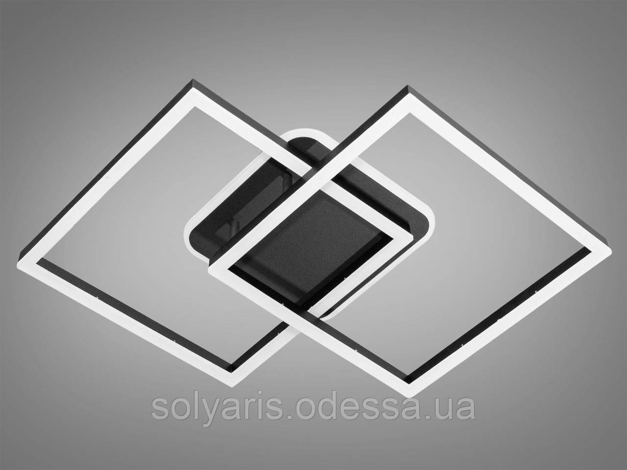 Стельова LED-люстра з діммером і підсвічуванням, 85W A3005/2CF LED dimmer (білий,чорний