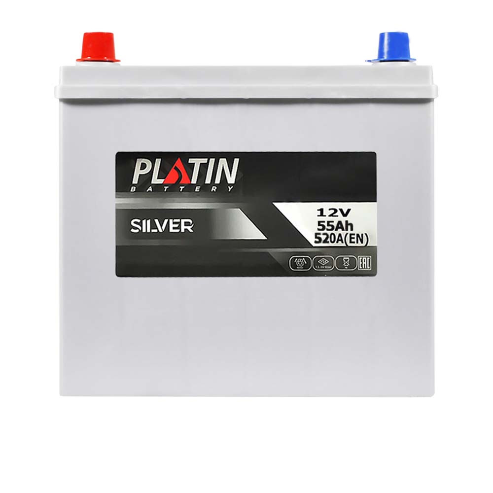 Автомобильний акумулятор 55Ah 520A L+ PLATIN Silver Asia SMF (D23)