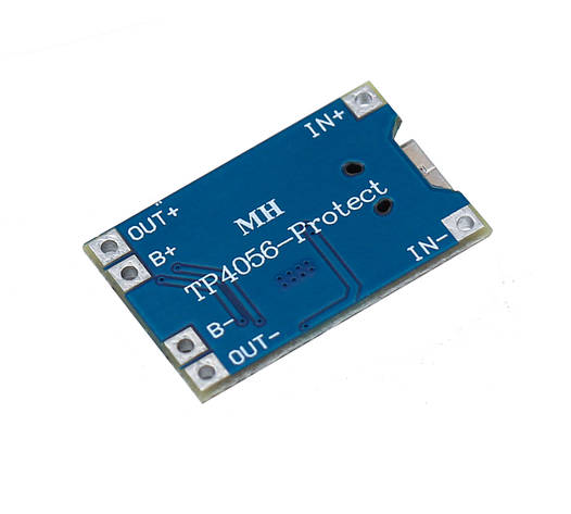 Зарядний модуль TP4056 Mini-USB з функцією захисту акумулятора 18650, Контролер заряду Li-Ion акумуляторів, фото 3