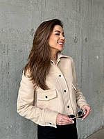 Жіноча коротка куртка з пальтової тканини (2 кольори)