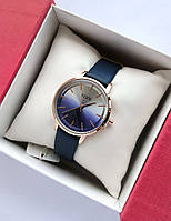 Женские наручные часы Fuke на кожаном ремешке синего цвета, CW2275