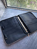 Шкіряна папка для сімейних документів FAMILY FOLDER чорна, фото 2