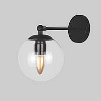 Стеклянное бра модерн Шар 15 см Lightled 56-WPR150F-1 BK+CL BB, код: 8144844