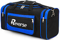 Дорожня сумка Reverse 68х32х27 см Чорний із синім (A01-70 black blue) VA, код: 7790914