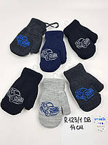 Дитячі утеплені польські рукавички для хлопців р.14 см (2-4 роки) (6 пар набір)