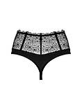 Високі трусики-стринги Obsessive Sharlotte panties black XXL, фото 7