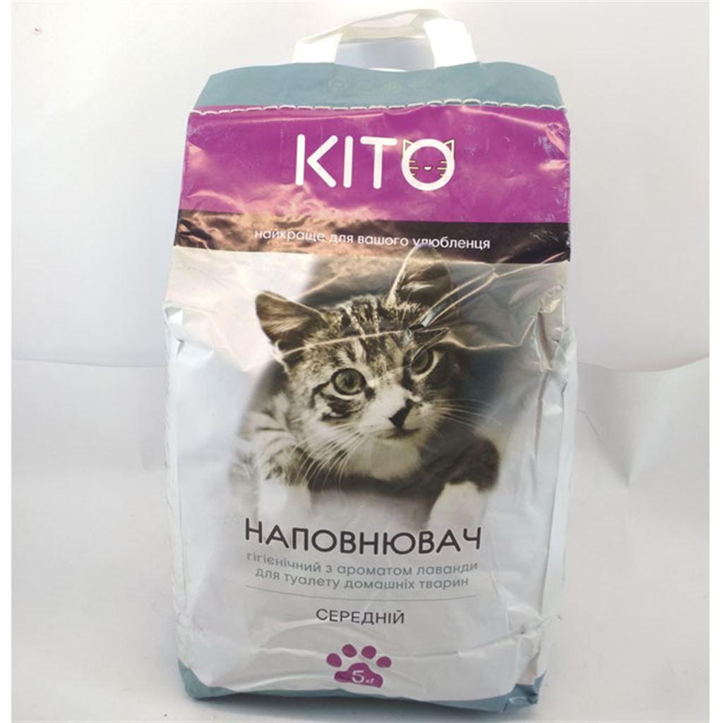 Наповнювач гігієнічний для тварин Kito середній 5кг