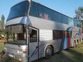 Изготовление и замена лобового стекла на автобус Scania K113TL Irízar Dragón  верхнее в Никополе (Украина) 1