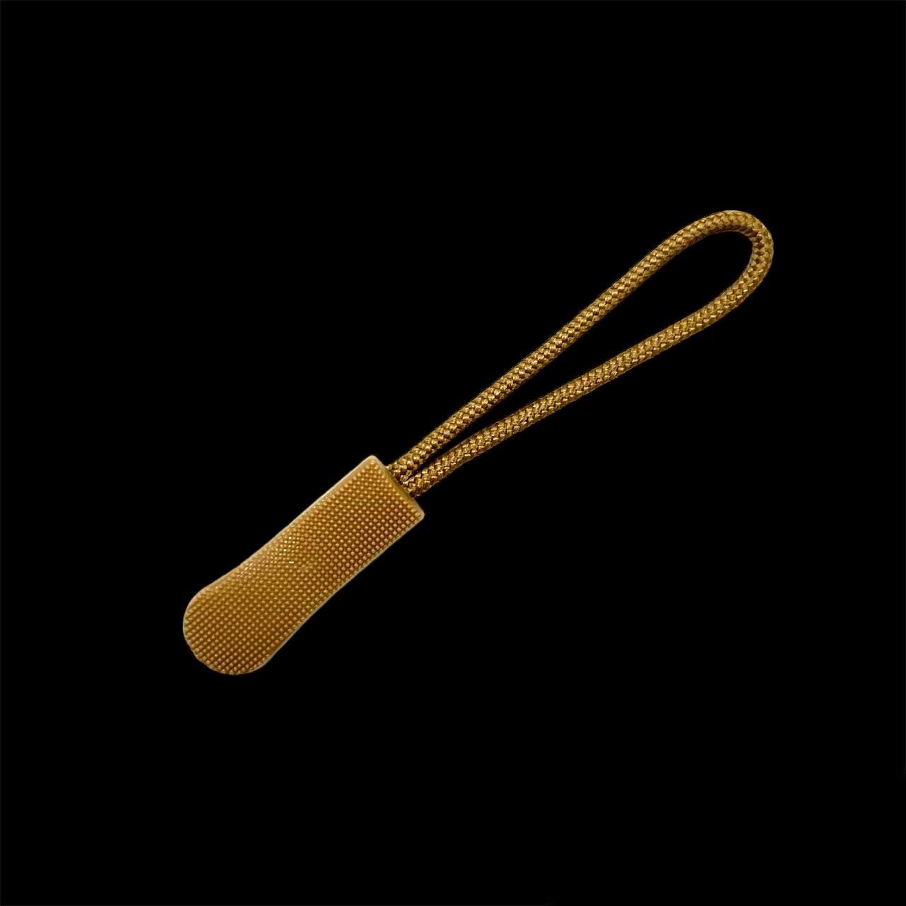 Пуллер для бігунка нерозбірним матеріал пластик і шнурів колір койот комплект з шнуром, фото 1