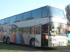 Изготовление и замена лобового стекла на автобус Scania K113TL Irízar Dragón  верхнее в Никополе (Украина) 9