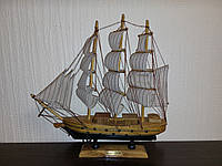 Корабль парусник макет деревянный ручной работы настольный сувенир
