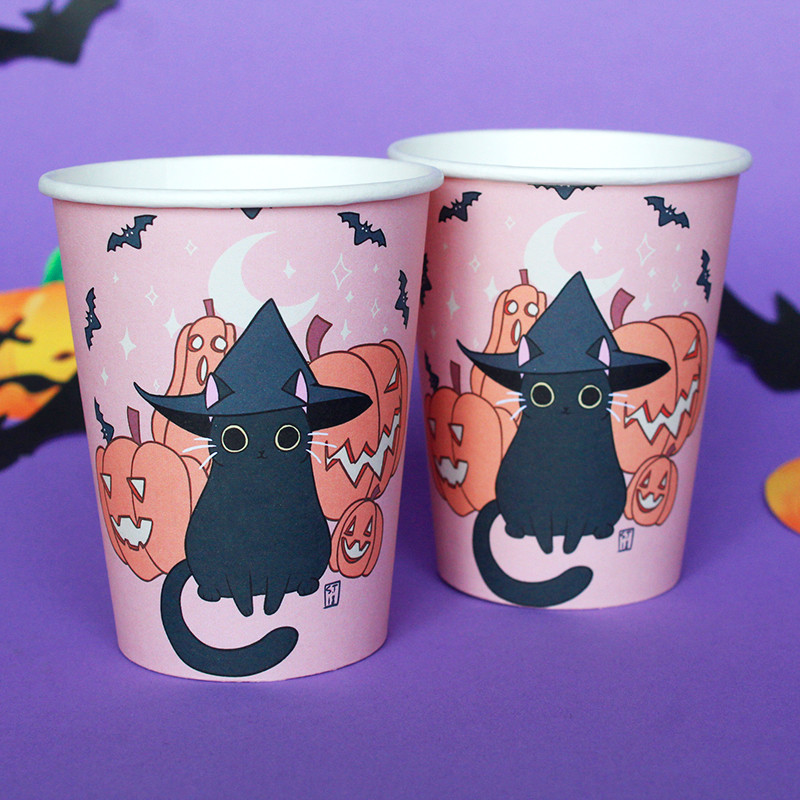 "Чорний кіт" - Стаканчики 250 мл, фото 1