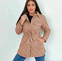 Женская осенняя стеганая куртка 2 цвета размеры 42-48