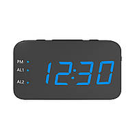 Настольные электронные часы с будильником Led Tech синий