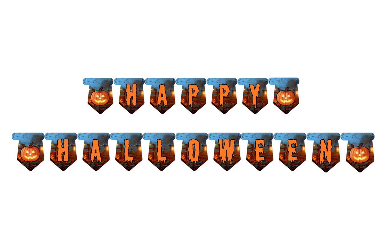 "Happy Halloween" - Гірлянда Букви довжина - до 2м, фото 1