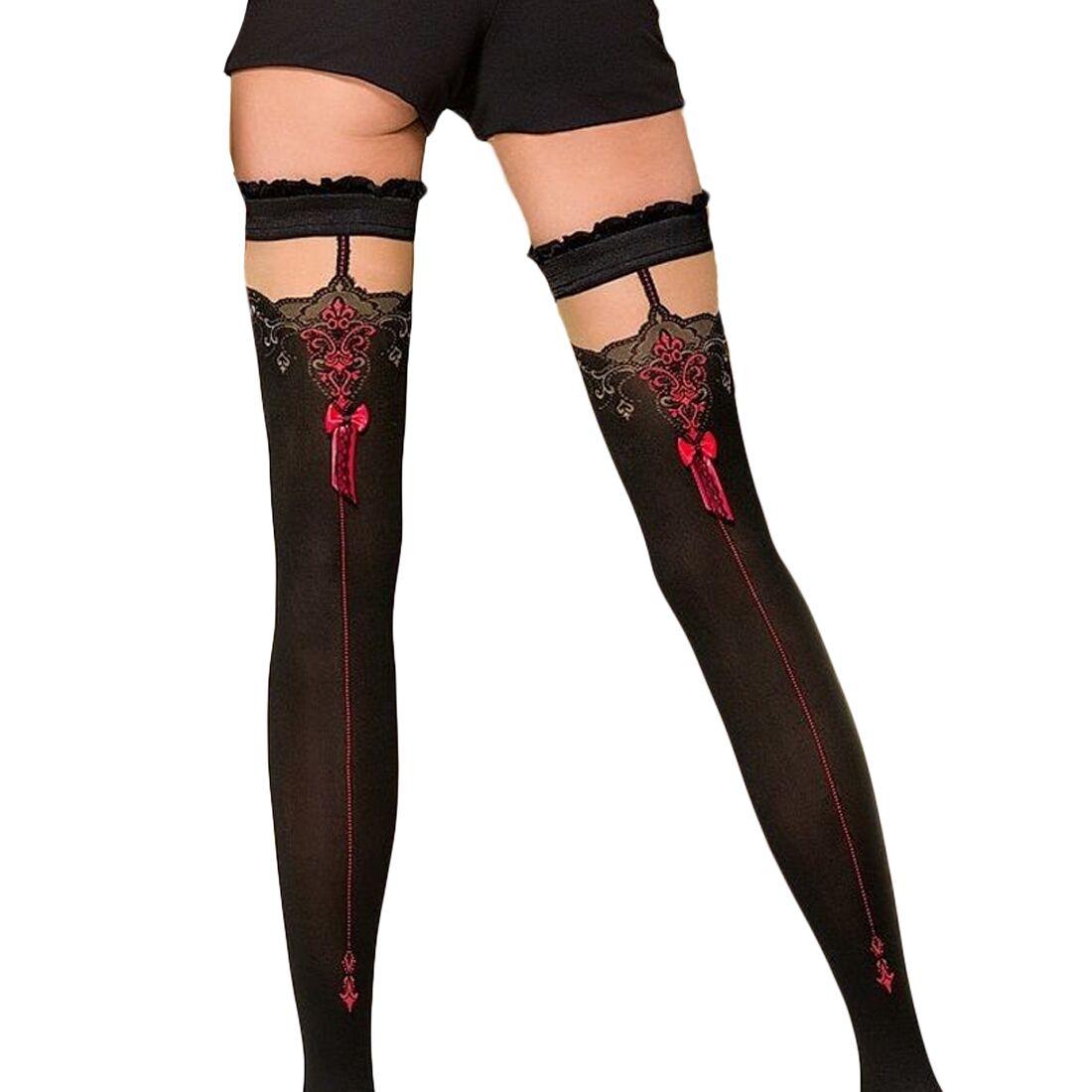 Панчохи еротичні чорні ST100 3/4 Passion Talla, фото 1