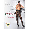 Еротичні колготки чорні tiopen 008 nero 3/4 (30 den) Passion Talla, фото 5