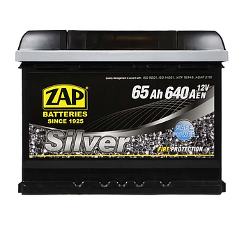 Автомобільний акумулятор ZAP Silver 65Ah 640A R+ (L2)