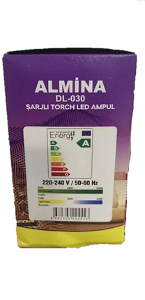 Аварійна акумуляторна лампочка Almina DL-030 LED 30 Вт, фото 2