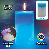 Воскова свічка Mood Magic зі справжнім полум'ям та LED підсвічуванням, фото 3