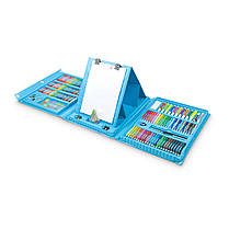 Дитячий художній набір для малювання 208 предметів у зручному кейсі з ручкою Синій, фото 3