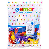 Латексные шары Заяц Gemar пастель ассорти с рисунком GPF35/086 45800 50 шт