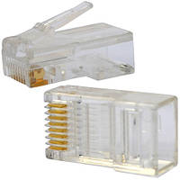 Штекер 8р8с (RJ-45), cat.-5E, сквозные отверстия