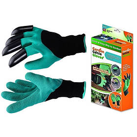 Садові рукавички "GardenGloves" з кігтями, з пластиковими наконечниками