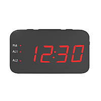 Настольные электронные часы с будильником Led Tech красный