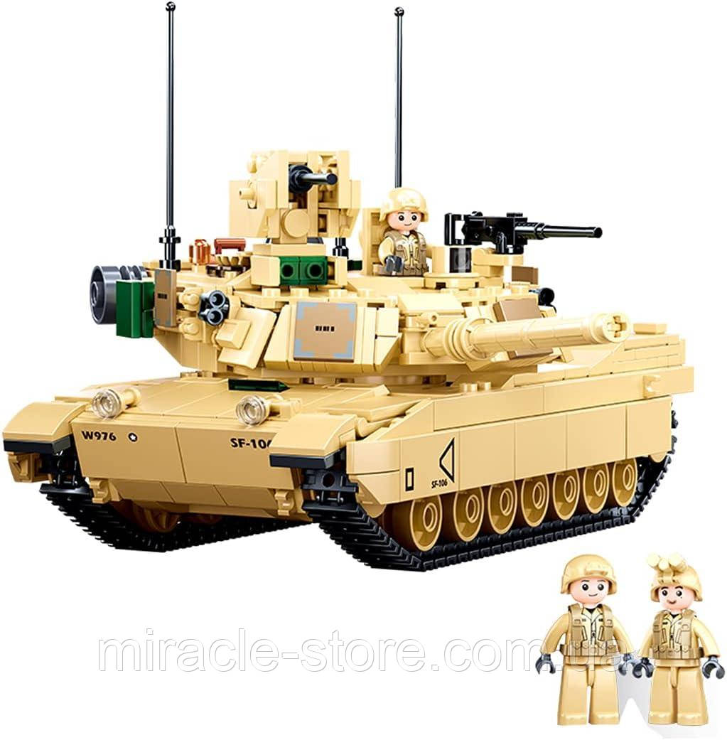 Конструктор танк Abrams SLUBAN c фигурками / 781 деталь / 29 см - фото 4 - id-p1958285435