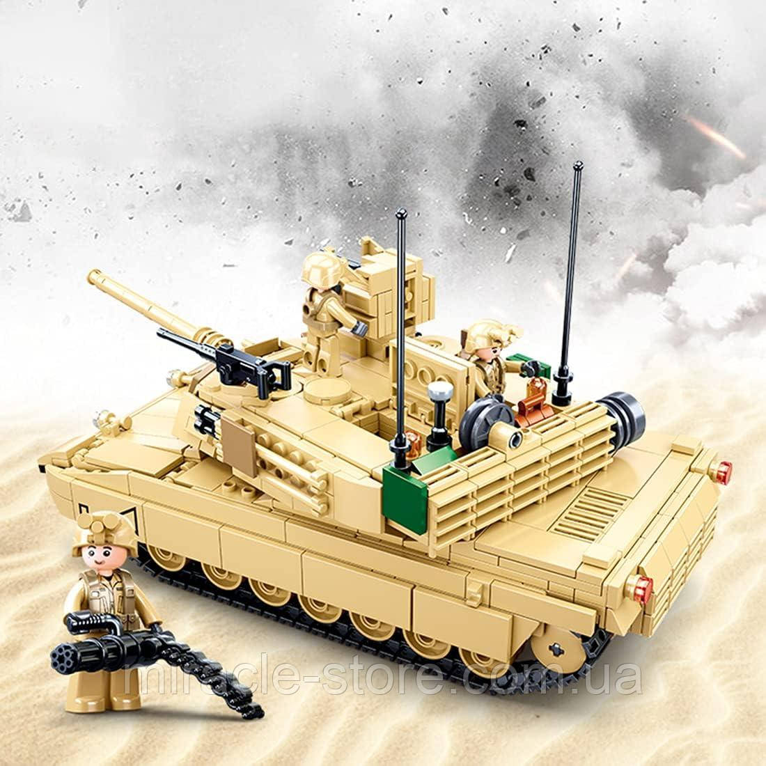 Конструктор танк Abrams SLUBAN c фигурками / 781 деталь / 29 см - фото 2 - id-p1958285435