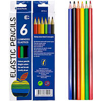 Набор цветных карандашей на 6 цветов в картонной упаковке Luminoso в упаковке 12 шт