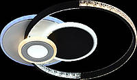 Люстра светодиодная потолочная акриловая с пультом Sirius C7117/550 WH+BK (RGB) 96W+8W