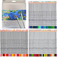 Профессиональные цветные карандаши 72 цвета в картонной упаковке Marco Raffine в упаковке 72 шт
