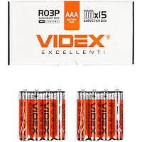 Солевая пальчиковая батарейка Videx R03P/AAA 4pcs SHRINK V-000022 в упаковке 60 шт