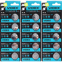 Плоские батарейки 3V в виде таблетки Videx 2032 на блистере 5 шт V-291109 в упаковке 20 шт