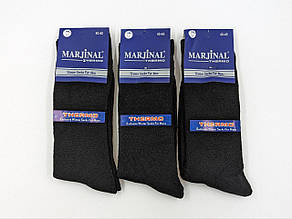 Чоловічі термошкарпетки шкарпетки Marjinal високі махрові однотонні розмір 40-45 12 пар\уп. чорний
