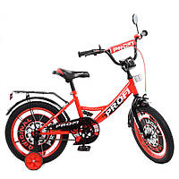 Детский двухколесный велосипед с дополнительными колесами 16 дюймов Profi Original boy Y1646 Красный