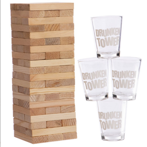 Настільна гра для дорослих Дженга SP-Sport Drunken Tower Jenga GB076-1B (60 шт), фото 1