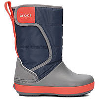 Зимние сапоги Crocs Kids Crocband LodgePoint Graphic Winter Boot Navy/Slate Grey р. 11/28/18см