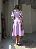 Романтична жіноча сукня міді з об'ємними рукавами на резинці з 42 по 48 розмір, фото 6